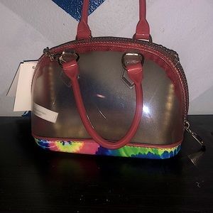 See through tie dye children purse